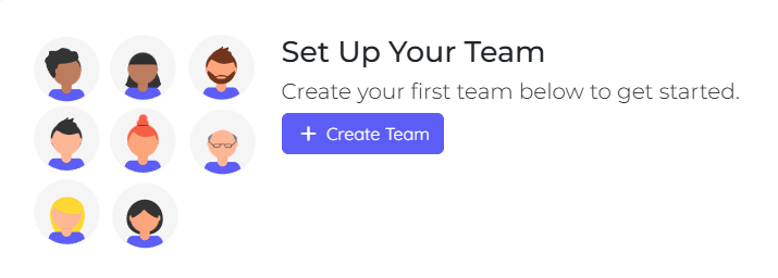 Create a team to get started