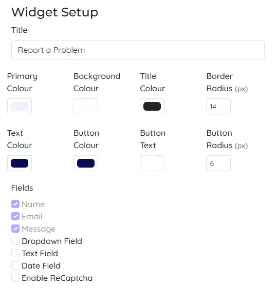 Emson Setup Widget