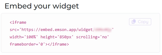 Emson Widget Embed Link