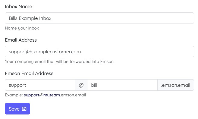 Inbox configuration update